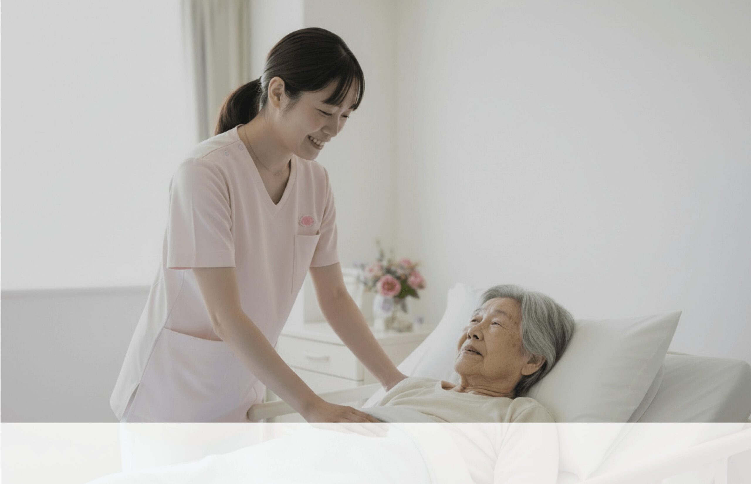 看護師と地域の利用者の画像